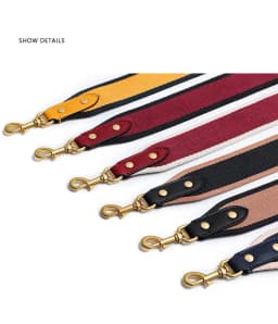 Crossbody bag striped strap canvas nylon strap designer Adjustable shoulder bag replacement with genuine leather parts accessory