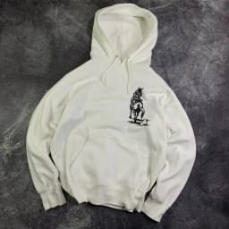 Y2K Retro Harajuku White Pullover Hoodie Vintage Anime Manga Graphic Print Streetwear Casual Loose Men Women Sweatshirt