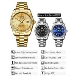 BINBOND Luxury Sport Wrist Watch For Man Waterproof Luminous Date Men Watch Quartz Stainless Steel Men's Watches Male Reloj