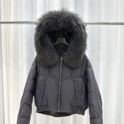 OFTBUY Short Zipper Parkas with Fur for Women Winter Warm Thick Duck Down Jacket Real Rccoon Fur Collar Women Hooded Clothing