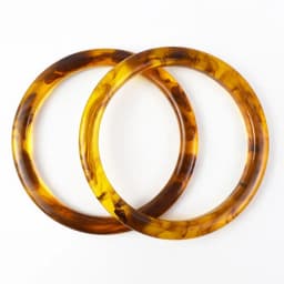 2/4Pcs 9cm Amber Plastic Bag Handle Acrylic O Ring Purse Frame Women Handbag Woven-bag Replace Handles DIY Bags Accessories
