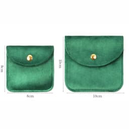Snap Button Jewellery Pouch Fillet Velvet Bag Envelope Jewelry Bag Necklace Bracelet Storage Bag Gift Bags