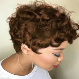 Short wigs For Black Women Pixie Cut Wig Human Hair Glueless Synthetic Wigs Pre Plucked Short Curly wigs With Bangs For Daily