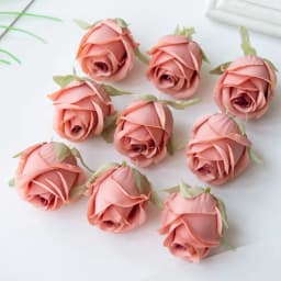 Cheap Rose Head Silk Artificial Flowers For Home Wedding Arch Craft Supplies Decoration DIY Christmas Wreath Accessory Scrapbook