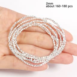 2mm 3mm Faceted Plated Gold Silver AB Color Austria Crystal Beads Tiny Loose Beads for Jewelry Making DIY Bracelets Accessories