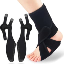 1Pcs Drop Foot Brace Adjustable Breathable Ankle Brace,Improve Walking Gait Foot Orthosis for Walking with Shoes, Socks,Barefoot