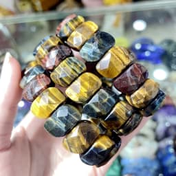 New 10X12MM Natural Stone S-shaped Amethyst Agate Tiger Eye Crystal Bracelet for Men and Women, Simple and Fashionable Jewelry