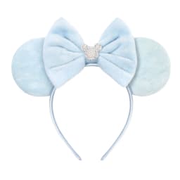 Cute Pink Plush Mouse Ears Headband With Rhinestone Bow Pearl Accents For Party Cosplay DIY Birthday Gift, Kids & Adults