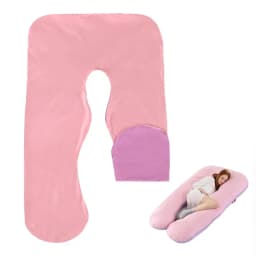 Cotton Pregnant Maternity U-type Body Pillow Case 140/150CM with Removable Washable Cover Sleeping Support for Leg Pillow Cover