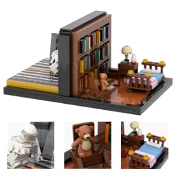 MOOXI Interstellar Sci-Fi Movie Scene Spaceship Adults Building Blocks Set MOC Bricks Model Kit DIY Toys For Kids Boys Girl Gift