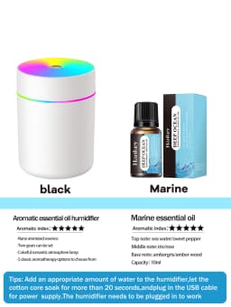 180ml Aromatherapy diffuser Humidifier Aromatherapy essential oil Air purifier Sleeping car carrying home LED 7 color light