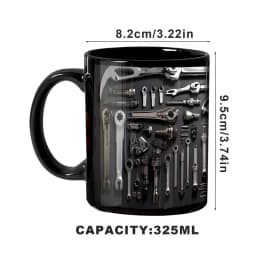 Mechanic Black Mug Black Ceramic Coffee Cup For Mechanics father Toolbox Coffee Cup Tea Mug For Whiskey Beer Juice Soup Water