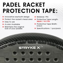 AMASPORT 3K Carbon Fiber Racket Frame Protector Edge Grip Racket Accessory Racket Protector Easy to Replace ,Multi-Piece pack