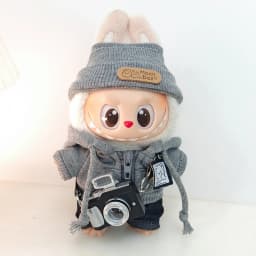 Labubu Doll Clothing Academy Cool Shadow Uniform Set 17cm Plush Doll Clothing Accessories Labubu I II Idol Doll Sitting Party