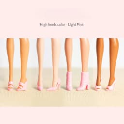 4 Pairs Doll High Heels Ankle Boot 32cm Supermodel Doll Similar Foot Shape Wearable Princess Girl Doll Shoes DIY Toys Collector