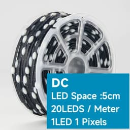 DC5V/12V 1000 Pixels WS2811 LED Seed Pixel String Light RGB IC Addressable Full Color IP68 3Pin Wire 1.5cm-10cm Pitch