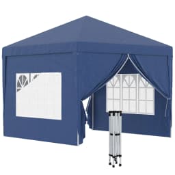 Outsunny 3 x 3(m) Pop Up Gazebo, Water and UV Resistant Party Tent Camping Canopy Marquee with Carry Bag, Black