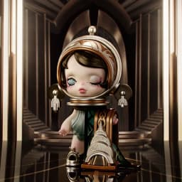 POP MART SKULLPANDA WHERE TIME DWELLS Series Blind Box Toys Mystery Box Guess Bag Doll Anime Figure Desktop Ornaments Collection