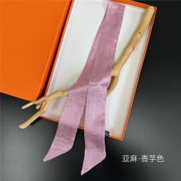 5X100CM Women Narrow Long Scarf Solid flax Silk Rubber Red Tie Bag Ribbon Headbands Luxury Scarf Headscarves Ladies Foulard