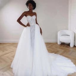 Soft Tulle Detachable Skirt Wedding Removable Train For Dresses Front Open Bridal Party Prom Overskirt Custom