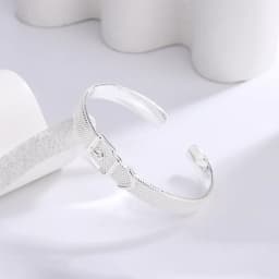 New 925 Sterling Silver Metallic Belt Vintage Punk Bracelet Bangle For Woman Girl Fashion Jewelry Gift Dropship Wholesale