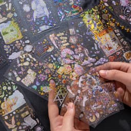 3 pcs/lot INS Laser Bronzing Stickers Adhesive Diy Sticker for Planner Diary Album Scrapbooking Stationery supplies