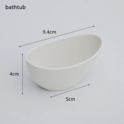 Dollhouse Bathroom Sink 1:12 Miniature Ceramic Wash Basin Bathroom Sink Model Simulation Accessory for Dollhouse White