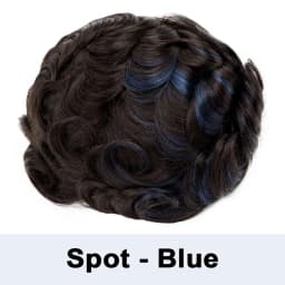 Knotted Skin Human Hair Prosthesis For Men Full Poly PU Toupee Ombre Platinum Male Hair Prosthesis Natural Hair System For Men