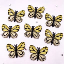 Resin Shiny Colorful Crystal Butterflies Flatback Rhinestone 1 Hole Appliques Ornaments 10pcs Home Figurines decor Crafts