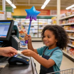 3D Printed Magic Wand Credit Card Holder Tap to Pay Magic Fairy Wand for Kids Adults Lightweight Contactless Credit Card Wand