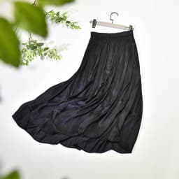 Summer Silky Skirt Elastic High Waist Glossy Silky Long Skirt Sea-Island Filament A-line Skirts Beach Vacation Pearlescent Dress