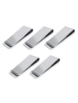 New Minimalist Solid Color Stainless Steel Men's Mini Wallet Metal Ultra-thin Cash Clip Compact Portable Wallet Clip Unisex