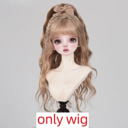 30cm Doll Wig Bangs Ponytail Curly Soft Mohair Wig Suitable for1/6BJD Doll Wig Toy Accessories 6-7 Inches Hair