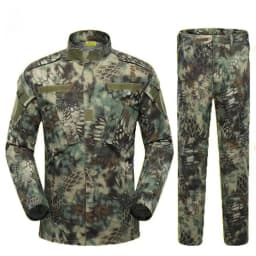 2026 Tactical Camo ACU Uniform Men 2Pcs Set Durable Wear-Resistant Training Security Duty Uniforms