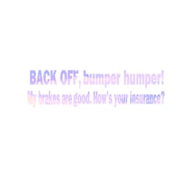 BACK OFF BUMPER HUMPER Tailgate Funny Car Truck Window Vinyl Decal Sticker Decorative Car Accessories Decals