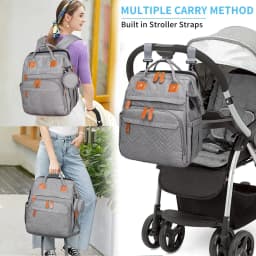 Changing Bag Backpack Baby Changing Backpacks with Large Capacity Portable Travel Nappy Bag with Foldable Cot with Multifunctional Baby Bags and Mobile Changing Mat Baby Bed Backpack