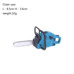 1PC Simulation Repair Tool Saw 1:12 Dolls Houses Miniature Chain Saw Lawn Mower Garden Decor Furniture Accessories Pretend Toys