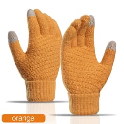 Wool Knitted Gloves Unisex Pineapple Texture Touchscreen Elastic Gloves Winter Warm For Cycling Jacquard Students Gloves