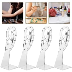 4pcs Earrings Display Stands Clear Acrylic Ear Stud Holder Jewelry Display Rack Piercing Tools Storing Displaying Organizer