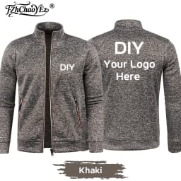 Custom DIY Logo Men's Thicker Sweatshirts Half Zipper Jacket Pullover for Male Hoody Man Hoodies Autumn Turtleneck Sweaters