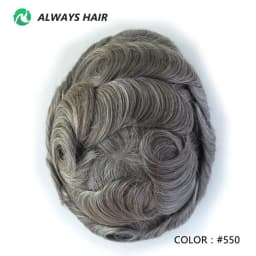 Invisible Hairline Hair System Unit for Men 0.03-0.04mm Super Thin Base Toupee Indian Human Hair Mens' Topper Wig