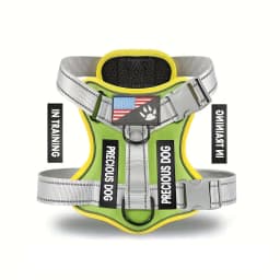 Reflective Dog Vest Harness with 5 PCS Patches Service Dog Harness Adjustable Soft Oxford Pet Harness