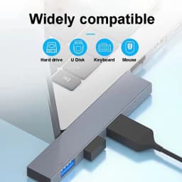 KEBIDUMEI USB Hub 4 Ports USB Type C to USB 3.0 Hub 5Gbps Transfer OTG Adapter Splitter for PC Laptop MacBook Pro USB C Hub