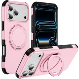 For Magsafe Case For iPhone 18Pro 15 14 13 12 16 17 18 Pro Max 16e Magnetic Wireless Charging Ring Stand Anti-slip Bumper Cover