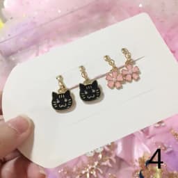 2 Pairs/Set 2 Pairs/Set New Arrivals Cute White Cats Butterfly Clip on Earrings for Kids Girls Earrings Jewelry No Pierced Child