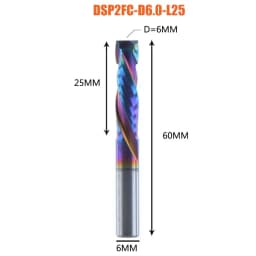 1PC Woodwork Milling Cutter UP & DOWN Cut 2 Flutes Spiral Carbide Milling Tool Router Compression Wood End Mill Cutter Bits