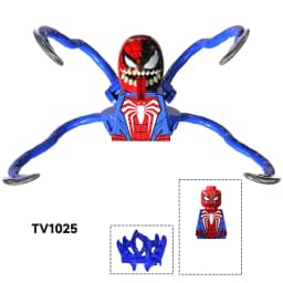 Blind Box Mini Building Blocks TV6203 Figures Big Goblin Spiderman Iron Man Venom Captain Hawk Deadpool Armor Christmas Gift Toy