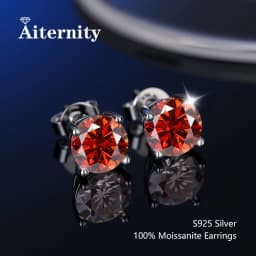 100% Real Sterling Silver S925 Moissanite Earrings Stud With 2 Certificate D VVS1 Pass Diamond Testing Pen For Women Men Jewelry