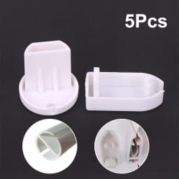 5Pcs Plastic End Cap For Roller Blinds PVC Bottom Rail Sealing Plug Cap Sleeve Non-slip Hand-pull Curtain Track Accessories