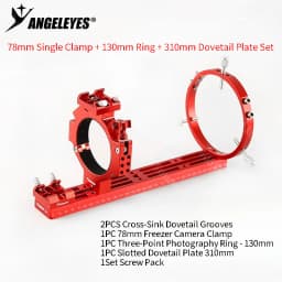 1 Set Angeleyes ASI Freeze Camera Single Clamp Deep-Sky Photography Kit 78mm Inner Diameter Astro Camera Mounting Accessory